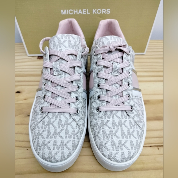 MICHAEL KORS Pink and Gray Sneakers - Picture 1 of 8